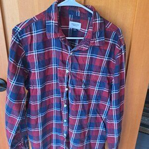 American Eagle Plaid Flannel W's S L Red/Blue